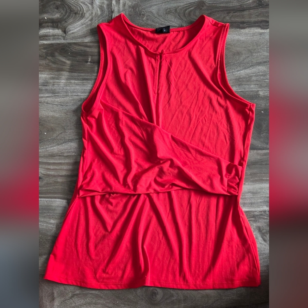 Simon Chang Vibrant Red Tank Top